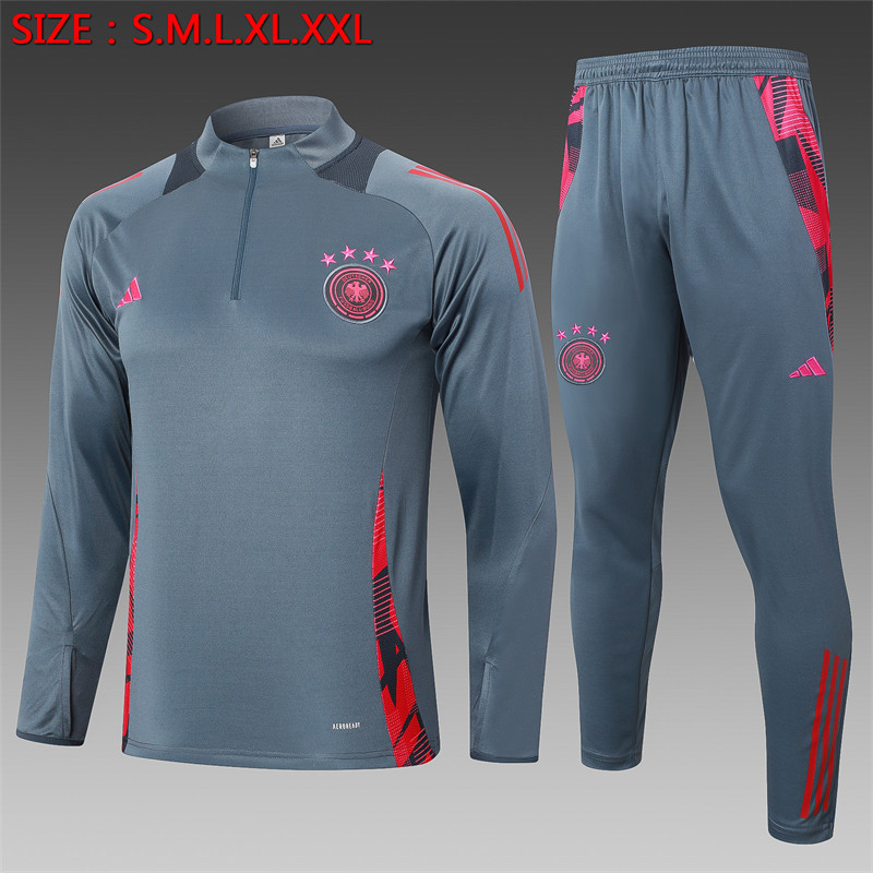 【Adult Training Wear 】B842 # 2425 Half Pull Germany Deep Grey