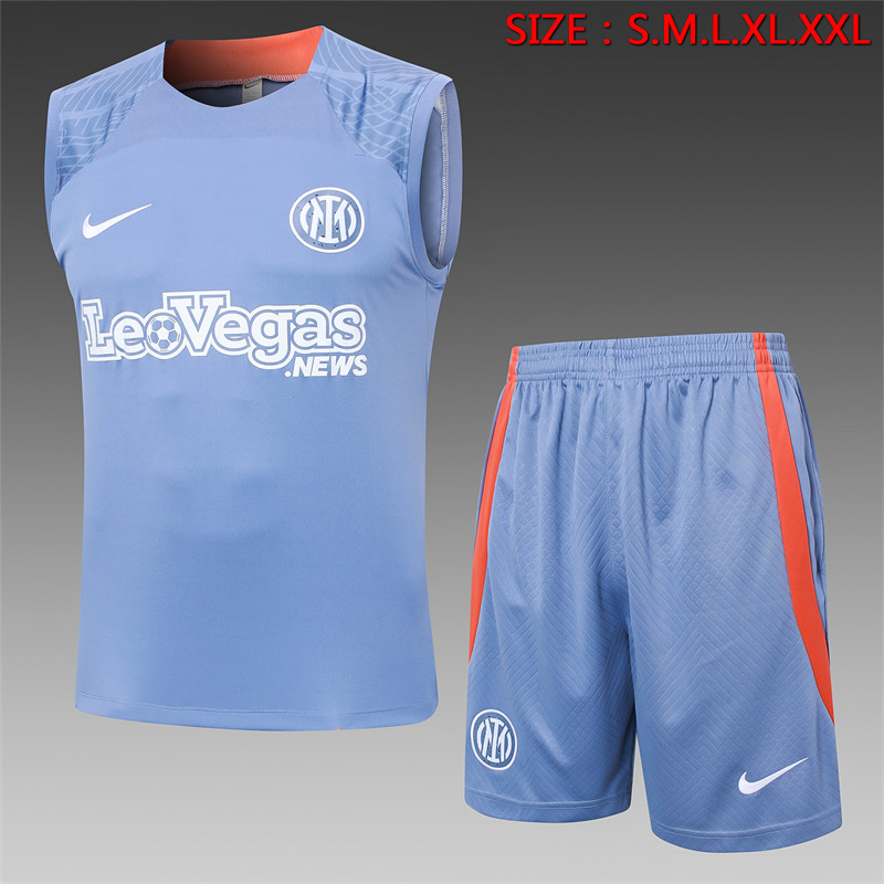 【Adult Training Vest 】D1056 # 2425 vest Inter Milan light gray