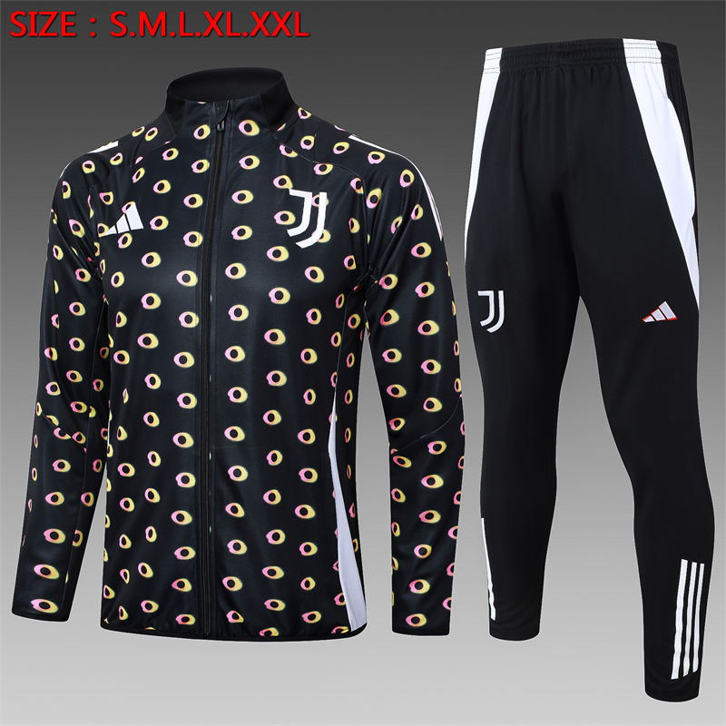 【Adult Training Wear 】A795 # 2425 Long Pull Juventus Black Inkjet
