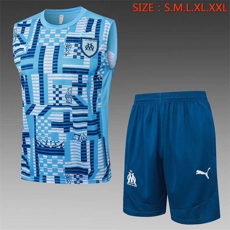 【Adult Training Vest 】D1261 # 2425 vest Marseille Shallow Blue inkjet