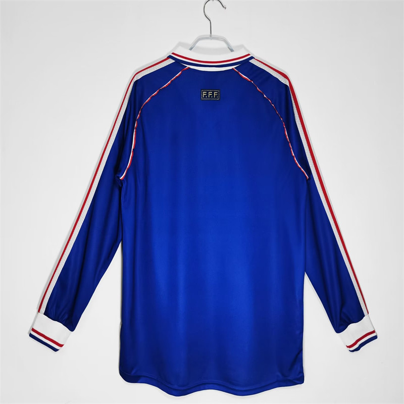 【Retro shirt Long sleeves】1988 France Home Final version Jersey