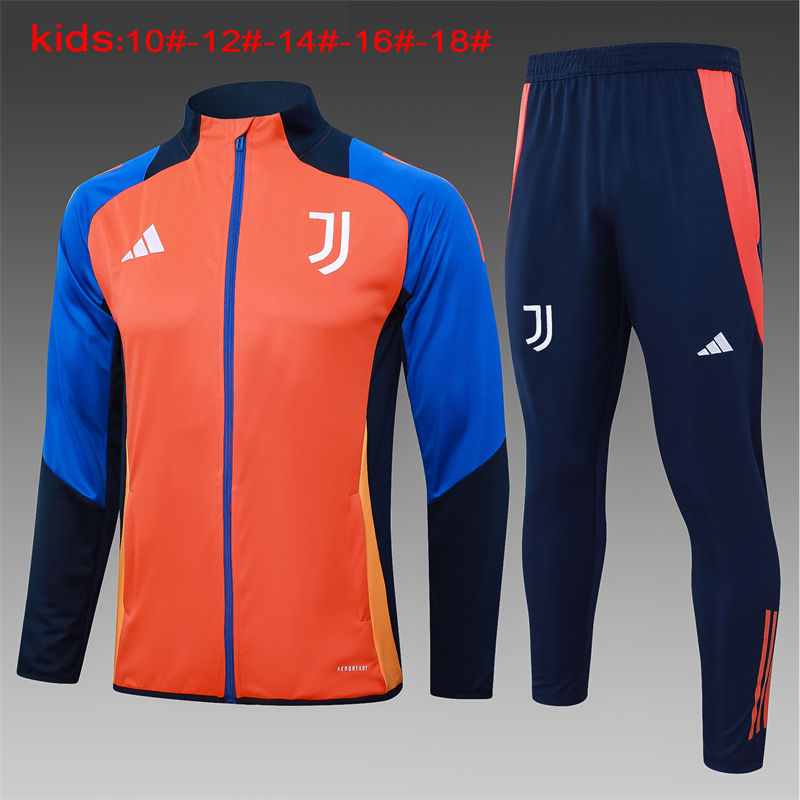 【Kids Kit Training Wear 】 E896 # 2425 Long Pull Juventus Orange Children's Clothing