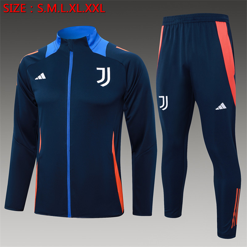【Adult Training Wear 】A772 # 2425 Long Pull Juventus on Blue