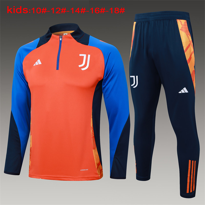 【Kids Kit Training Wear 】 E837 # 2425 Half Pull Juventus Orange Children's Clothing