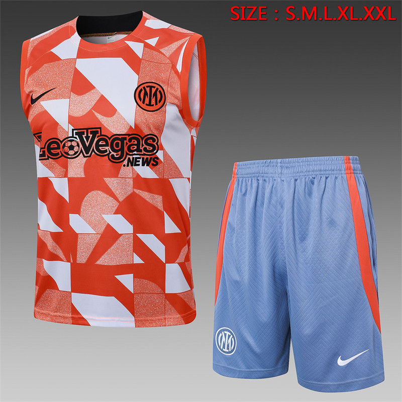 【Adult Training Vest 】D1104 # 2425 vest Inter Milan orange inkjet