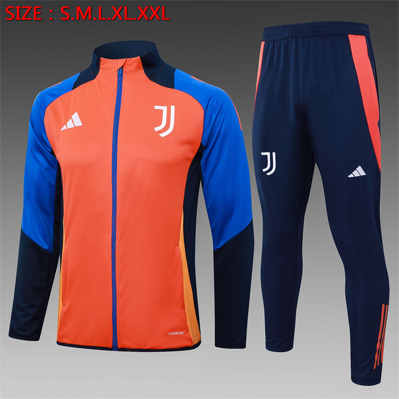 【Adult Training Wear 】A789 # 2425 Long Pull Juventus Orange