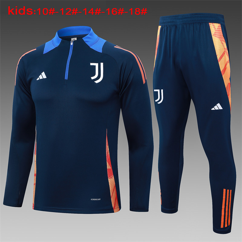 【Kids Kit Training Wear 】 E841 # 2425 Half Pull Juventus Blue Children's Clothing