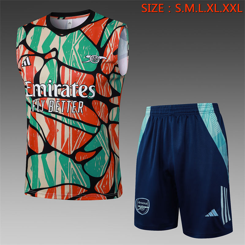 【Adult Training Vest 】D1246 # 2425 vest Arsenal Red Green Inkjet