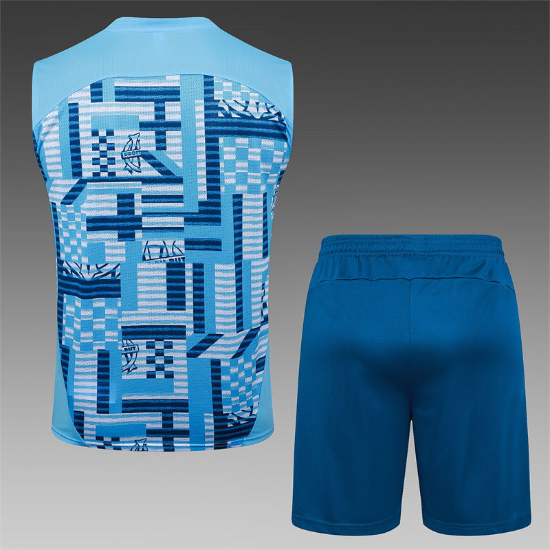 【Adult Training Vest 】D1261 # 2425 vest Marseille Shallow Blue inkjet