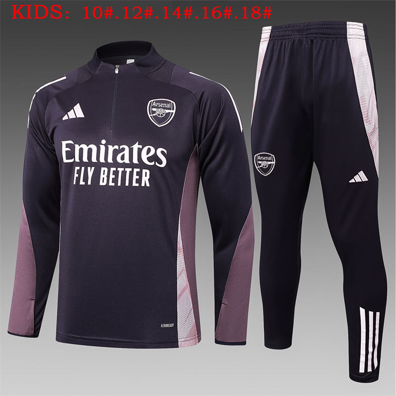 【Kids Kit Training Wear】E968 # 2425 Half Pull Arsenal Deep Grey Children's Clothing