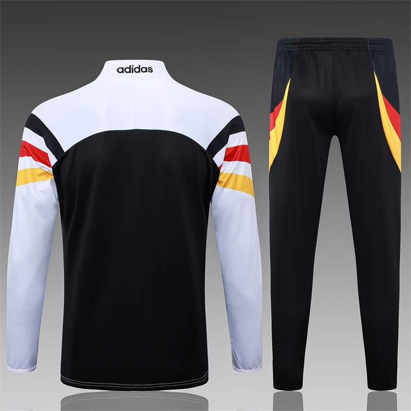【Adult Training Wear 】B913 # 2425 Half Pull Germany White (Sleeve Red, Yellow, Black)