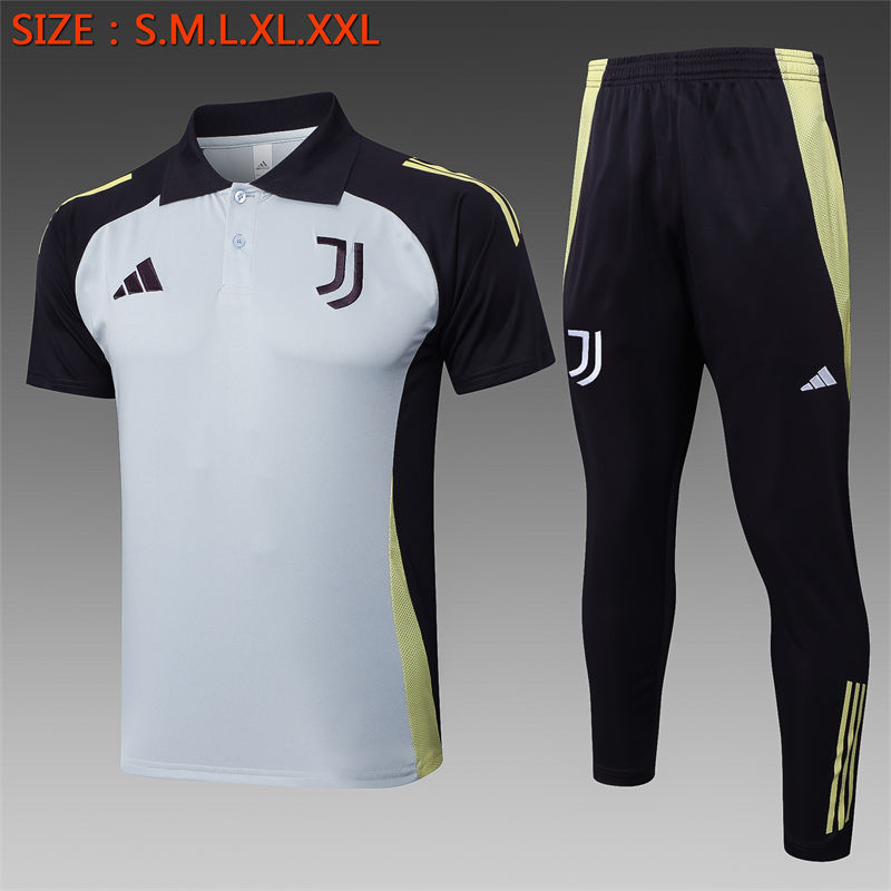 【Adult Training POLO】C1149 # 2425 POLO Juventus Light Grey