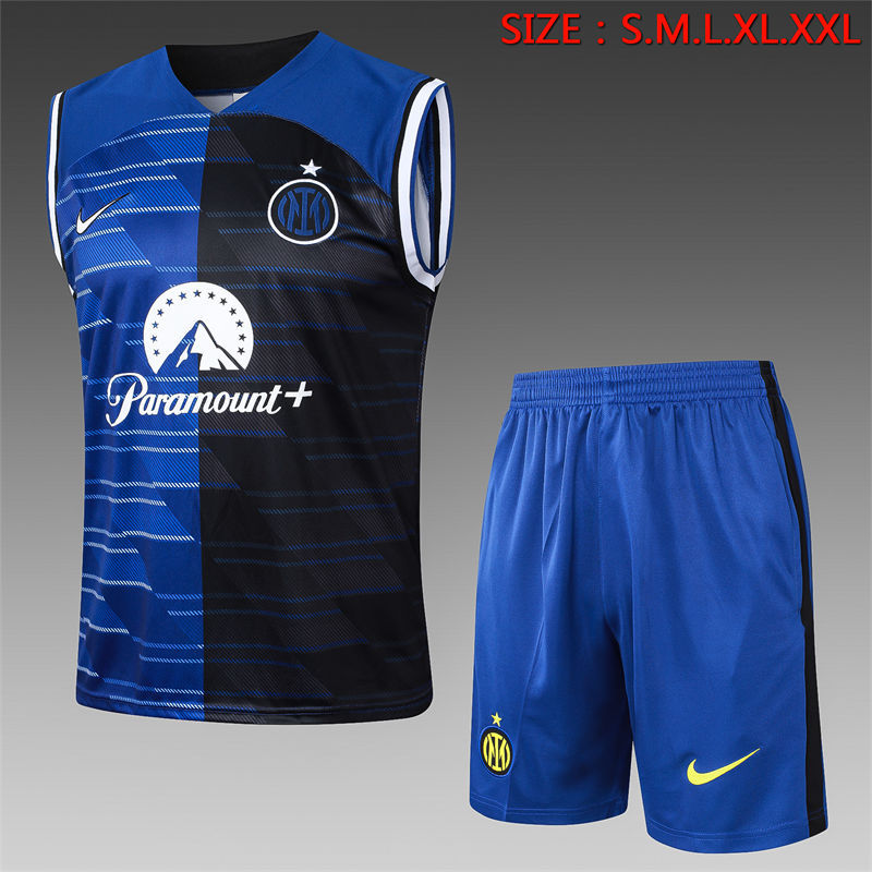 【Adult Training Vest 】D1200 # 2425 vest Inter Milan color blue inkjet color