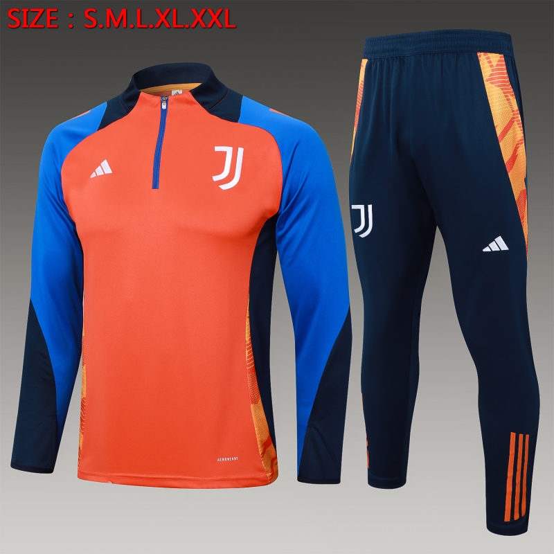 【Adult Training Wear 】B836 # 2425 Half Pull Juventus Orange