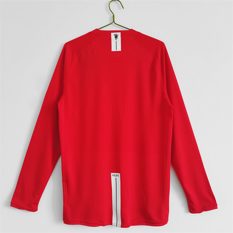 【Retro shirt Long sleeves】2007/08 M-U Champions League version Home Jersey