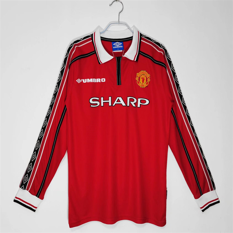 【Retro shirt Long sleeves】1998/99 M-U Home Jersey