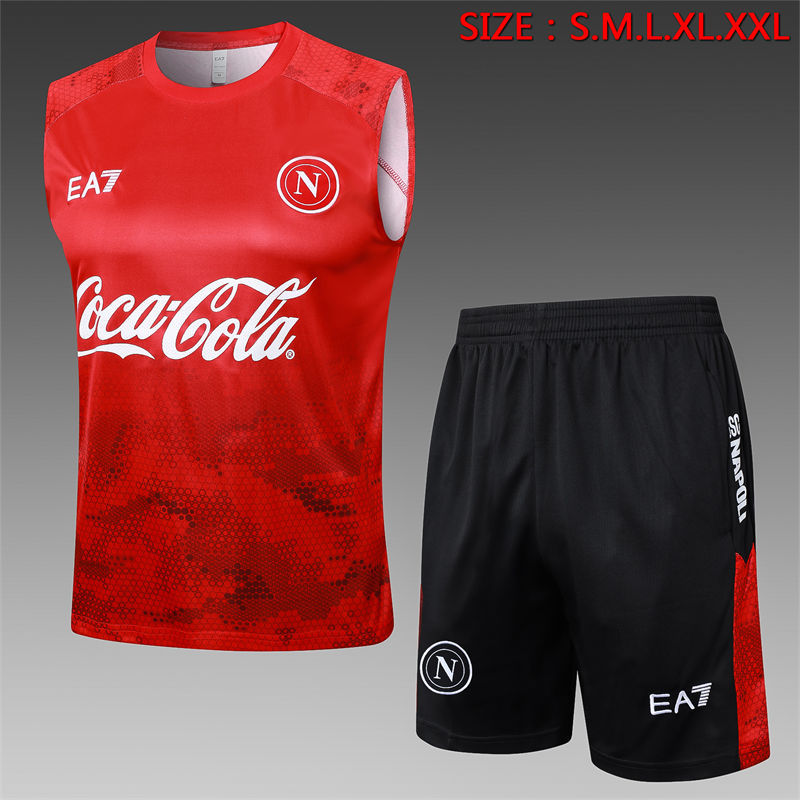 【Adult Training Vest 】D1228 # 2425 vest Napoli red inkjet