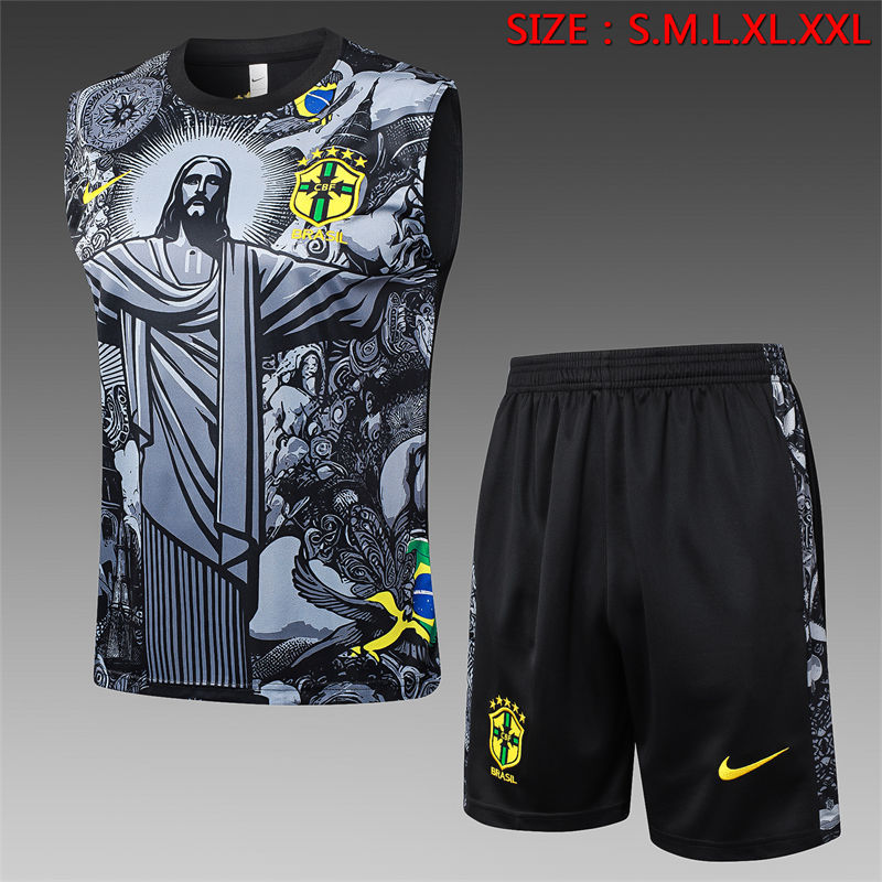 【Adult Training Vest 】D1215 # 2425 vest Brazil black inkjet