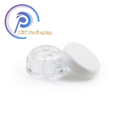 Clear Glass Jar - Child Resistant black Cap 3ml 5ml 7ml 9ml or custom Capacity