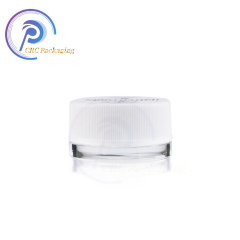 Child proof glass 3ml 5ml 7ml 9ml jar with plastic lid Child proof cover