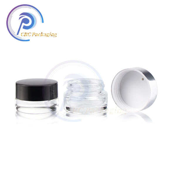 5ml 7ml 9ml  concentrate jar with aluminum cap CBD oil glass jar