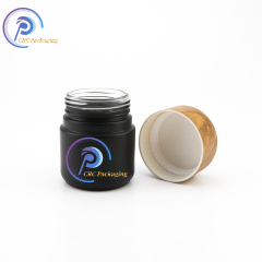2oz 3oz 4oz custom color child proof black cannabis jar with cr lid