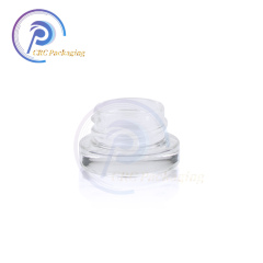 Child proof glass 3ml 5ml 7ml 9ml jar with plastic lid Child proof cover
