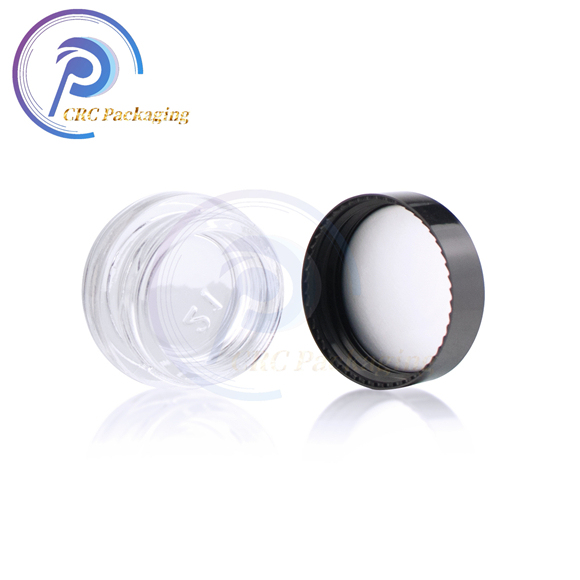 5ml 7ml 9ml  concentrate jar with aluminum cap CBD oil glass jar