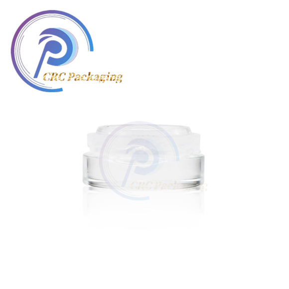 Clear Glass Jar - Child Resistant black Cap 3ml 5ml 7ml 9ml or custom Capacity