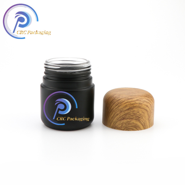 2oz 3oz 4oz custom color child proof black cannabis jar with cr lid