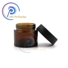 2oz 3oz 4oz Amber Round Marijuana Glass Jars Child proof cover