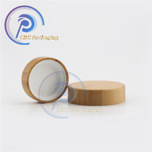 Bamboo child proof lid glass jars 60ml 100ml bamboo cap