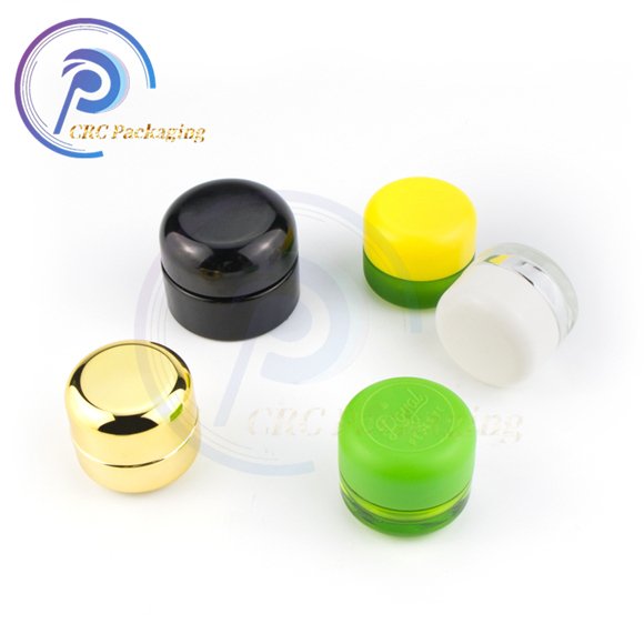 3ml 5ml 7ml 9ml child resistant glass concentrate container jar with white cap