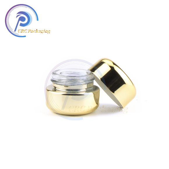 3ml 5ml 7ml 9ml child resistant glass concentrate container jar with white cap