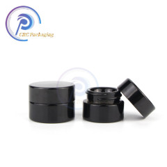 Wholesale large 30ml dark black violet glass jar vacuum packing