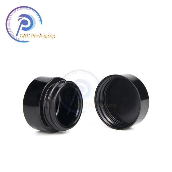 Wholesale large 30ml dark black violet glass jar vacuum packing