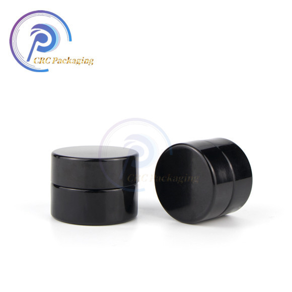 Wholesale large 30ml dark black violet glass jar vacuum packing