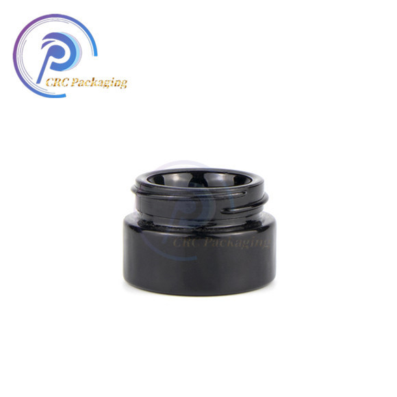 Wholesale large 30ml dark black violet glass jar vacuum packing