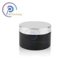 skin care packaging matte black glass cream jar 30g 50g cosmetic glass jar with lid