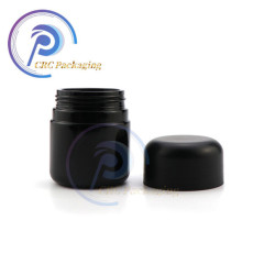 4oz Childproof Black Violet UV Glass Jar With Child Resistant Lid
