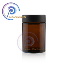 1oz 2oz 3oz 4oz round Child Resistant cream glass jar with child-proof lids