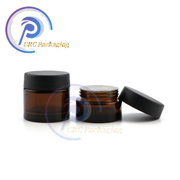 cannabis hemp container child resistant lid amber glass jars