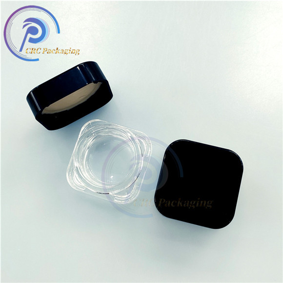 3ml 5ml 7ml 9ml square child proof glass jar Vacuum Sealed Glass Jar