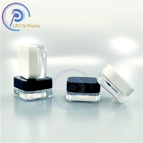 3ml 5ml 7ml 9ml square child proof glass jar Vacuum Sealed Glass Jar