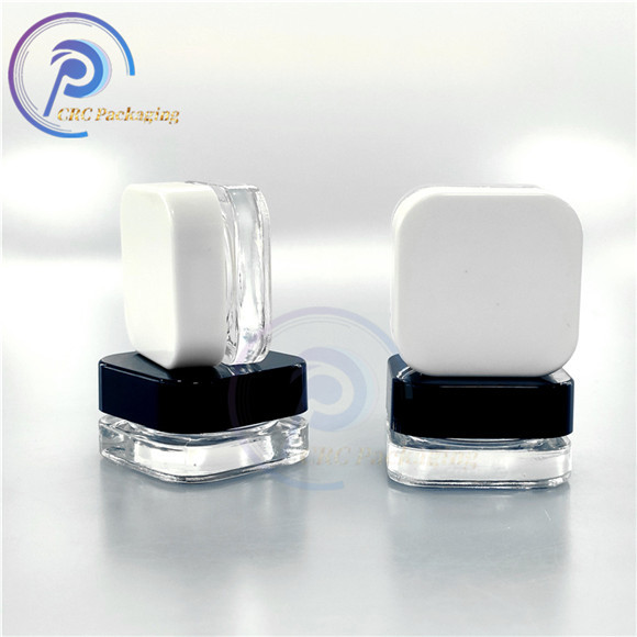 3ml 5ml 7ml 9ml square child proof glass jar Vacuum Sealed Glass Jar