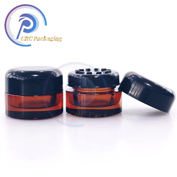 3ml 5ml 7ml 9ml black glass jar Vacuum Sealed Glass Jar