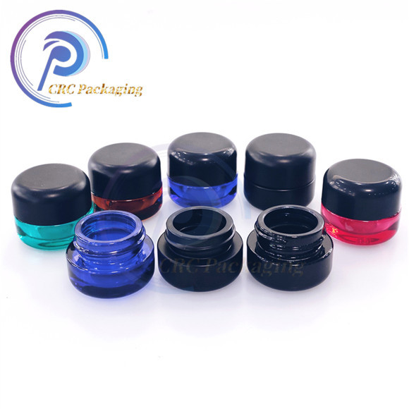 3ml 5ml 7ml 9ml black glass jar Vacuum Sealed Glass Jar