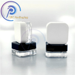 5ml 9ml clear square jars with child proof lid