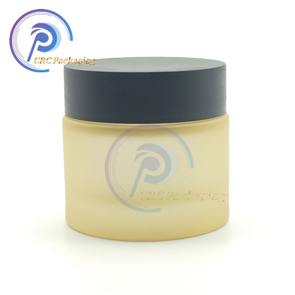 frosted glass jars hemp flower custom container flower smell proof child proof jar