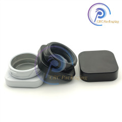 9mL QUBE White/Black Opaque Premium Glass Concentrate Jar with Child Resistant Lid